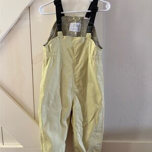 Zara Kids Light Yellow Water Resistant Rain Overalls 2-3 Years